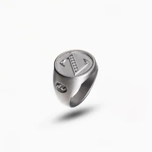 MONETA Matte Initial Z Ring