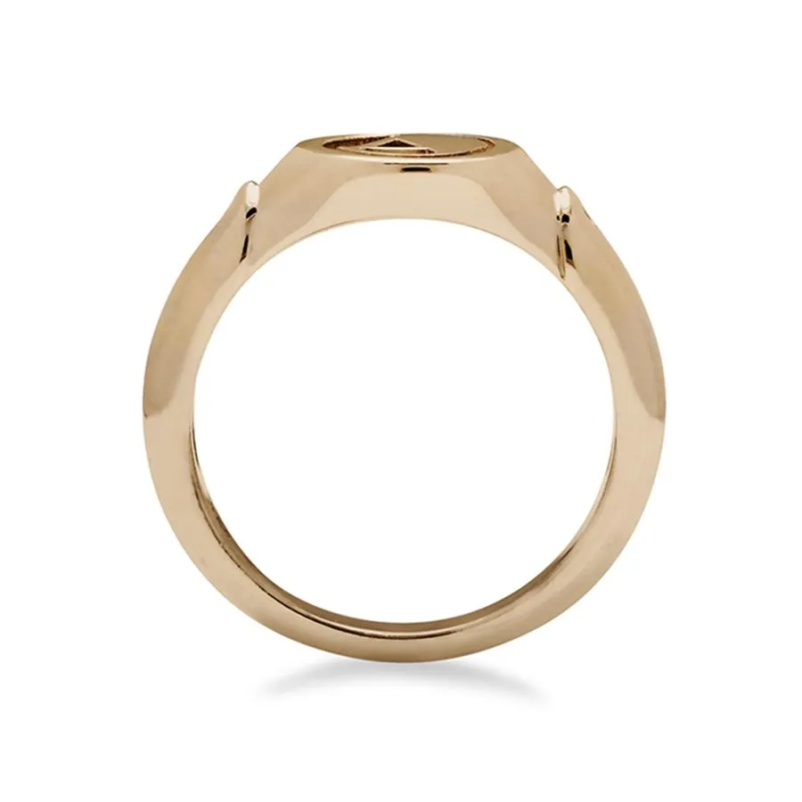 Monogrammed A Signet Ring - 14k Yellow Gold
