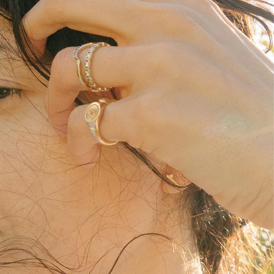 Monogrammed A Signet Ring - 14k Yellow Gold