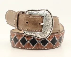 Nacona Kids Black and Brown Patchwork Belt