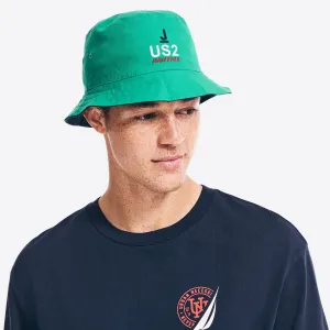 NAUTICA X URBAN NECESSITIES REVERSIBLE BUCKET HAT - GREEN/NAVY - H03600