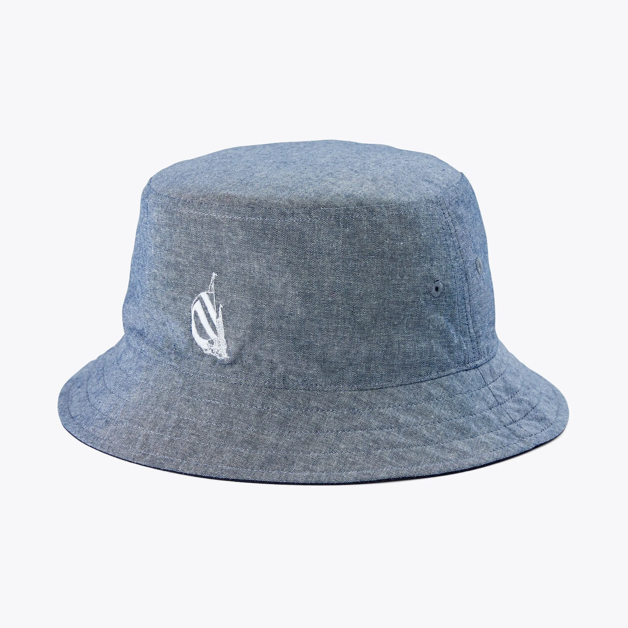 NAUTICA X URBAN NECESSITIES REVERSIBLE BUCKET HAT - GREY-GREEN/NAVY/RED