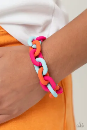 Paparazzi Bracelet ~ Go the Extra SMILE - Pink