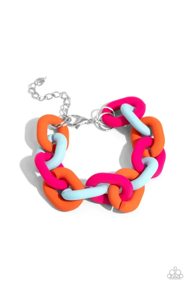 Paparazzi Bracelet ~ Go the Extra SMILE - Pink