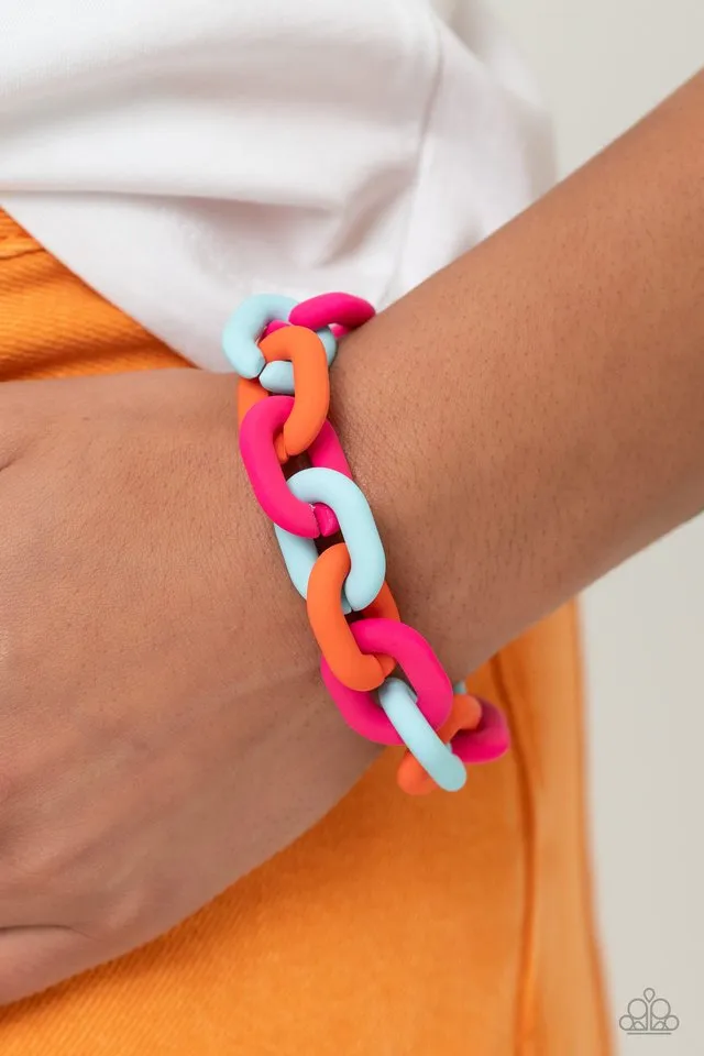 Paparazzi Bracelet ~ Go the Extra SMILE - Pink