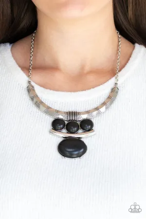 Paparazzi Necklace ~ Commander In CHIEFETTE - Black