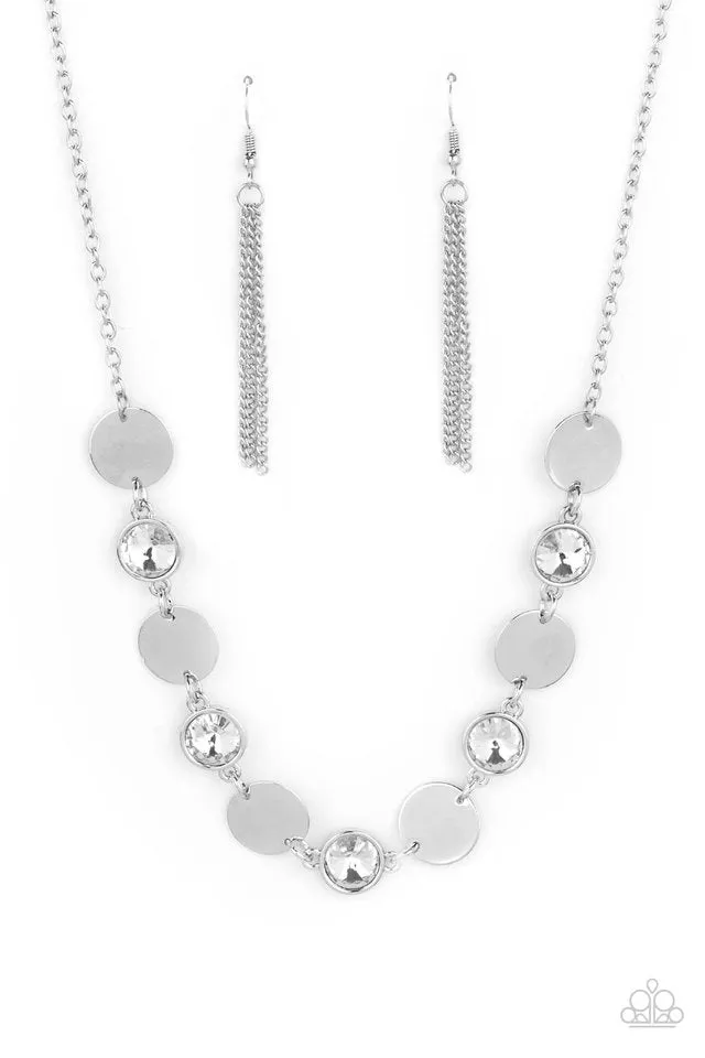 Paparazzi Necklace ~ Refined Reflections - White