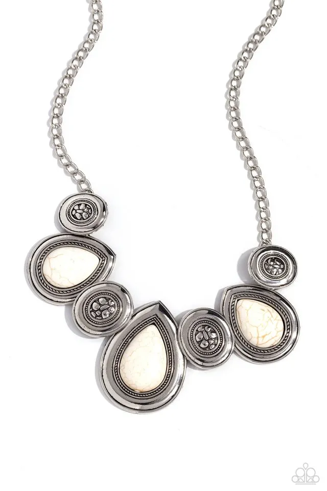 Paparazzi Necklace ~ Rustic Remix - White