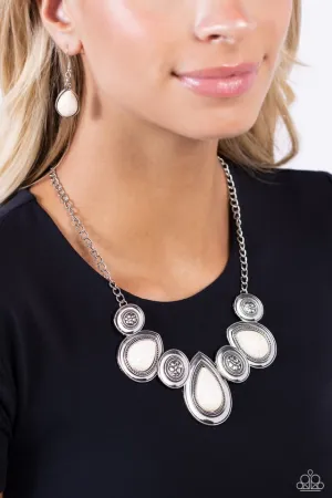 Paparazzi Necklace ~ Rustic Remix - White