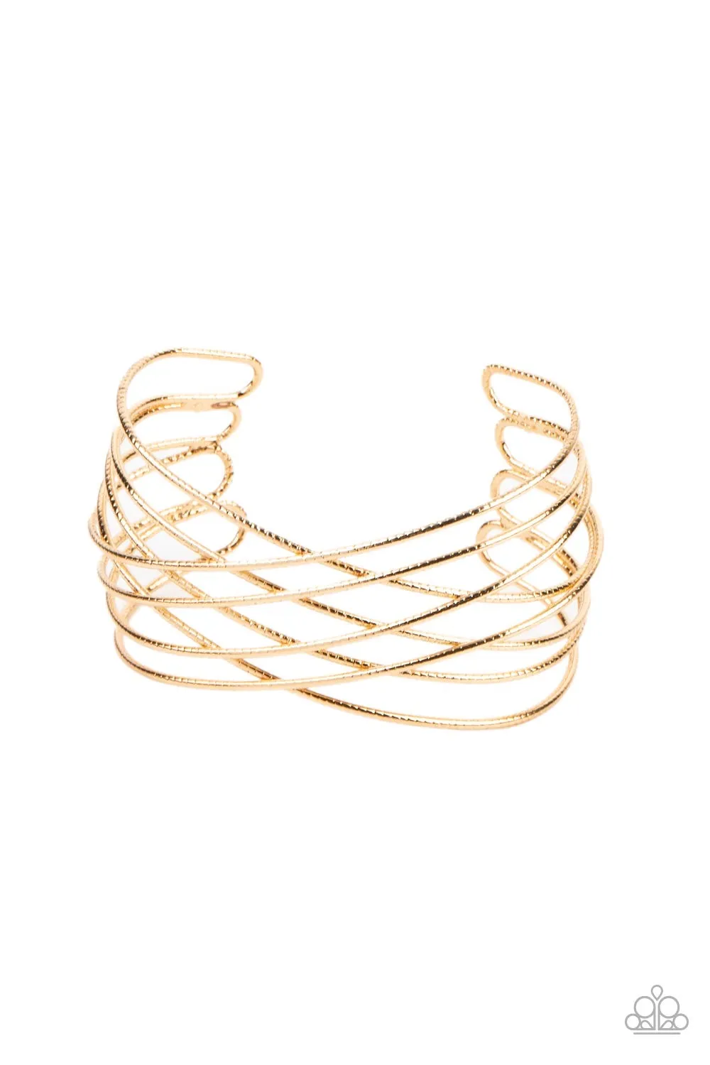 Paparazzi Strike Out Shimmer - Gold Bracelet