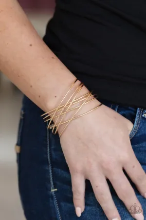 Paparazzi Strike Out Shimmer - Gold Bracelet