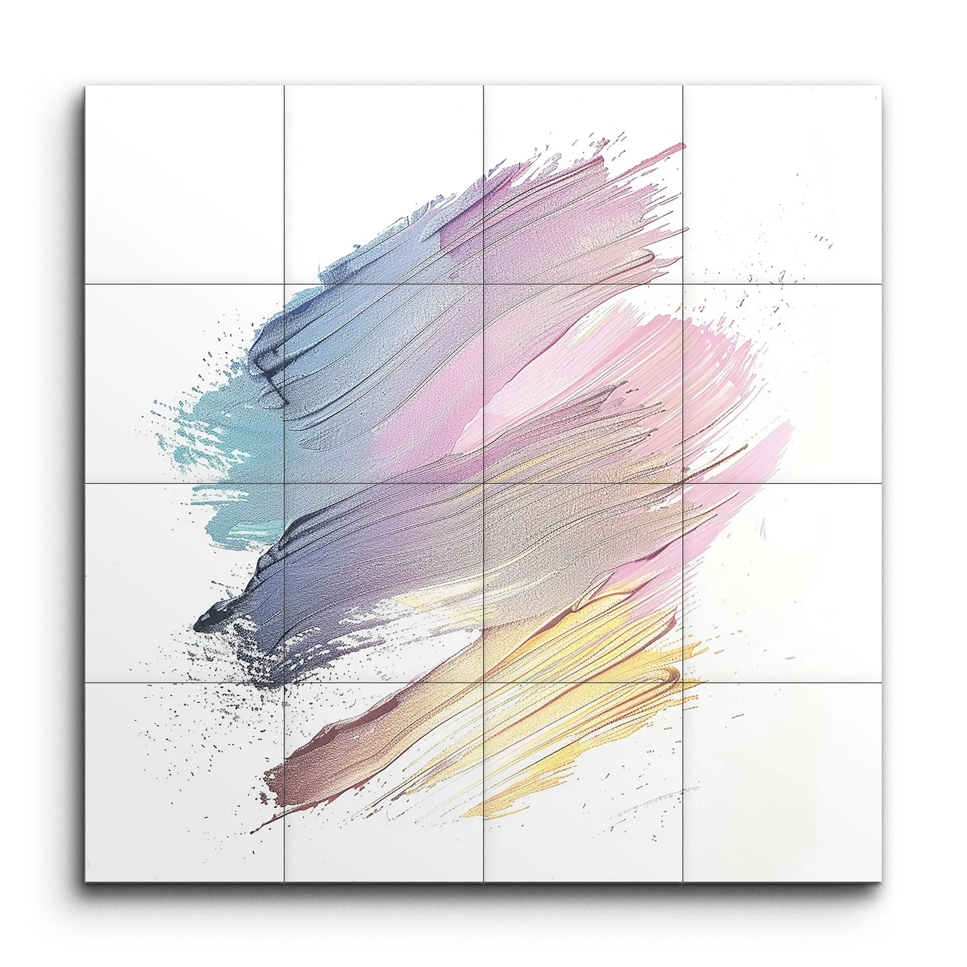 Pastel Symphony: Dynamic Brushstroke Composition