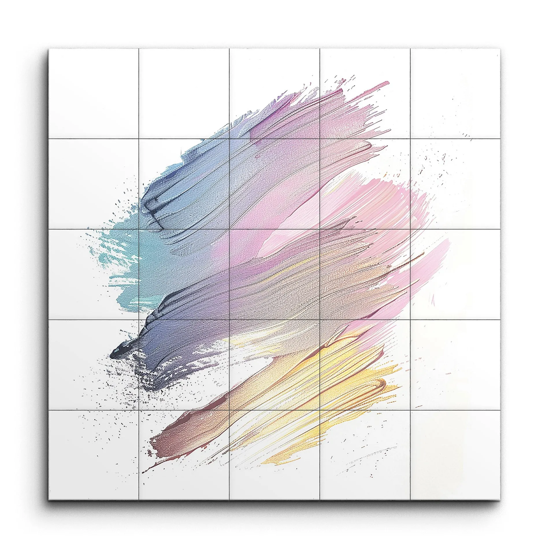 Pastel Symphony: Dynamic Brushstroke Composition