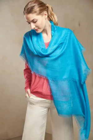 Patito Shawl Baby Alpaca Color Turqueza