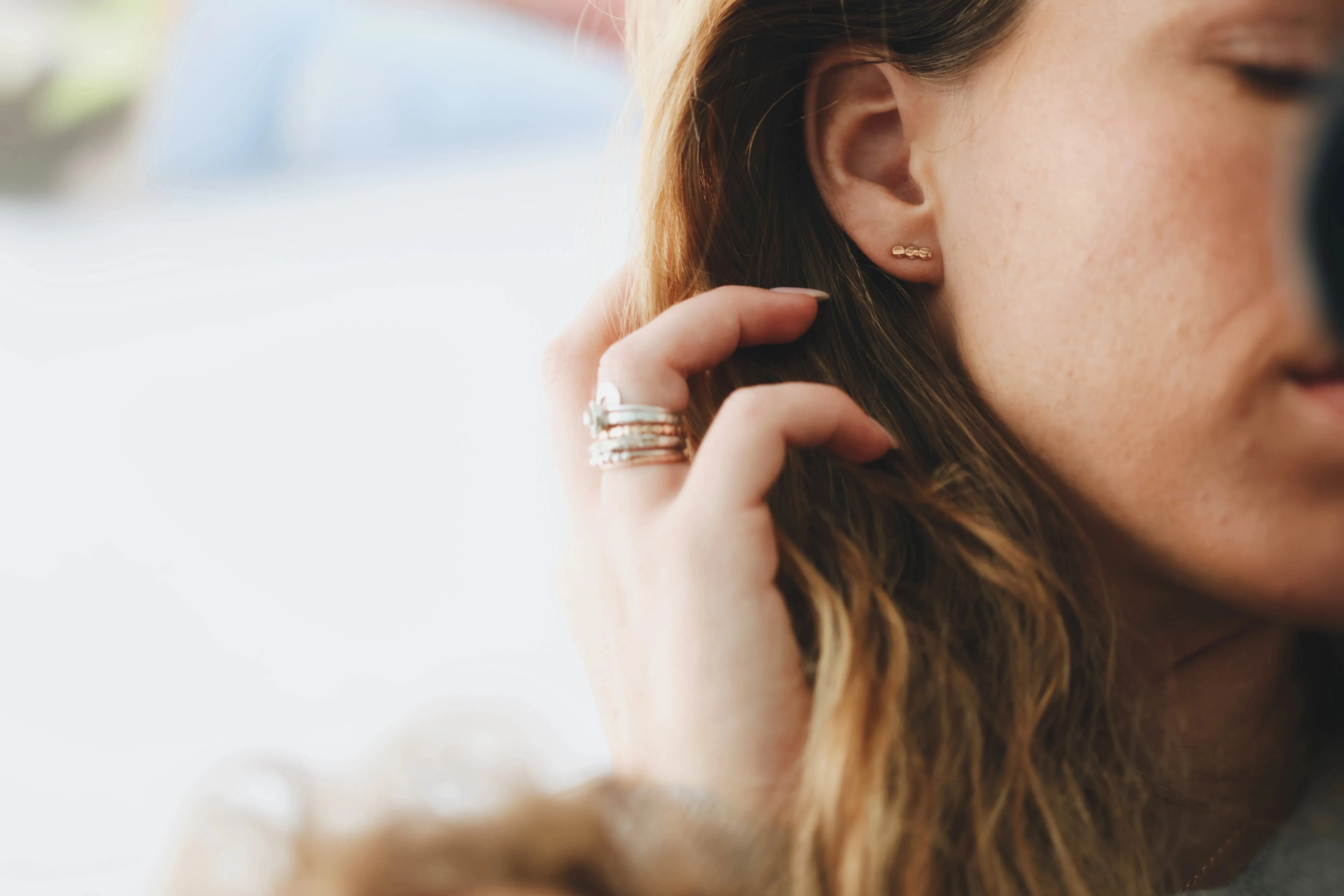 Pebble Stud Earrings
