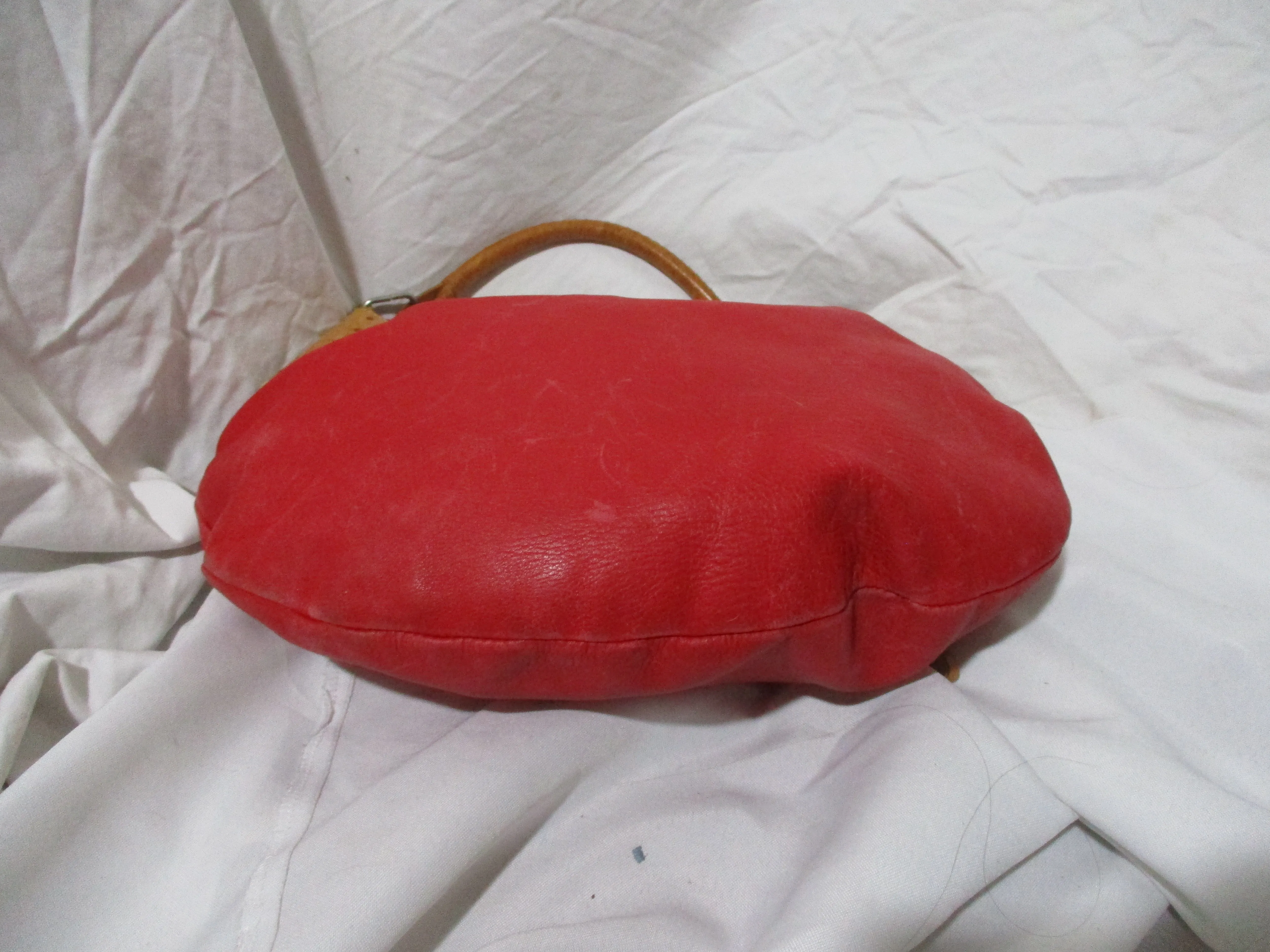 PETER KENT leather hobo bucket bag purse ROSE BROWN Boho