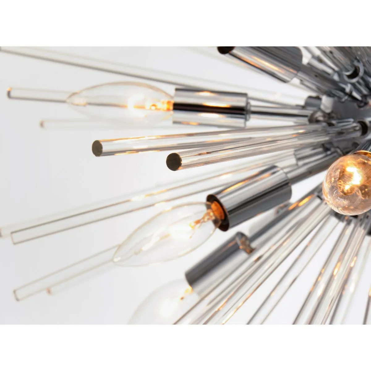 Polaris 38 in. 16 Lights Pendant Light Polished Chrome Finish