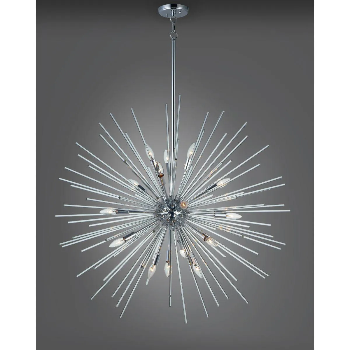 Polaris 38 in. 16 Lights Pendant Light Polished Chrome Finish
