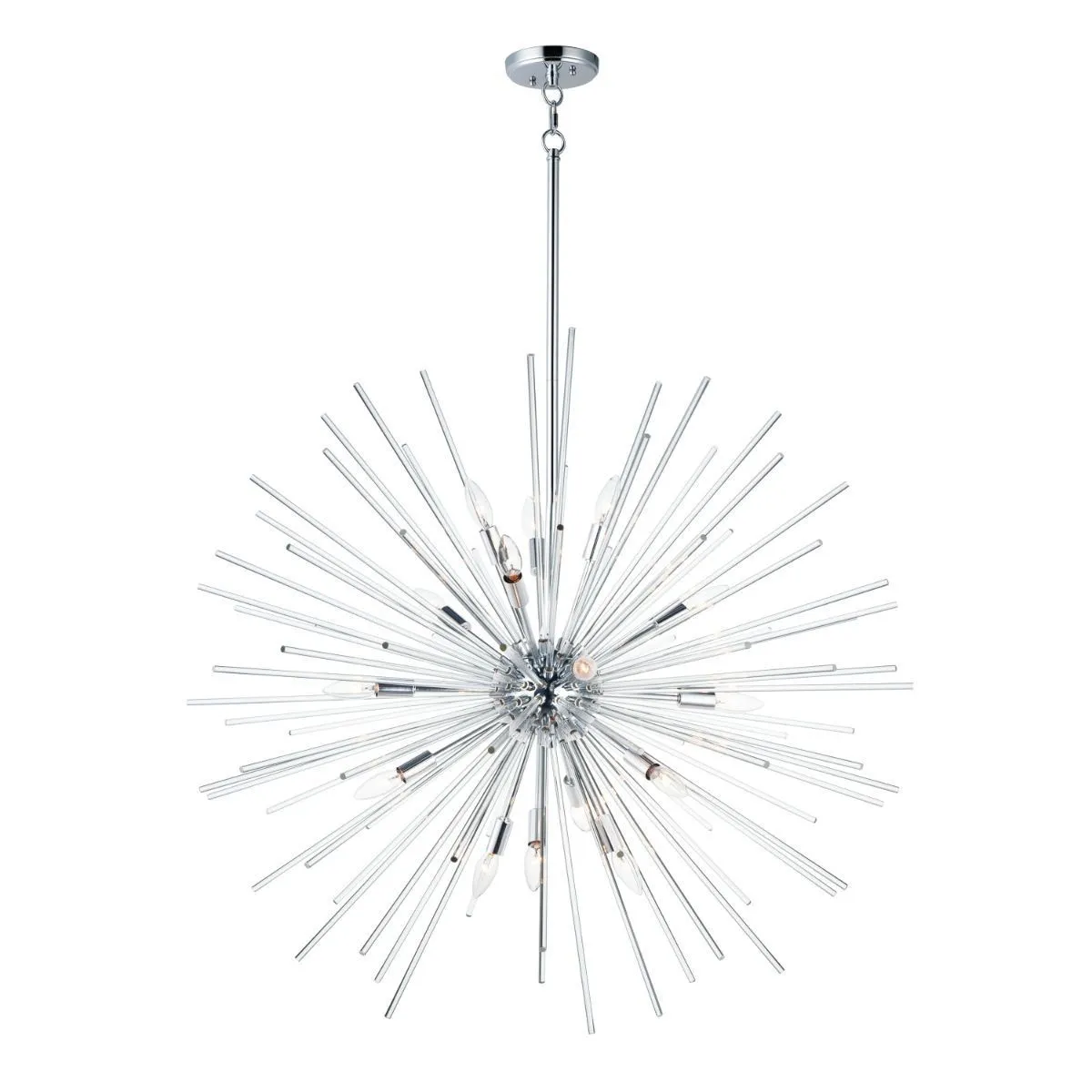 Polaris 38 in. 16 Lights Pendant Light Polished Chrome Finish