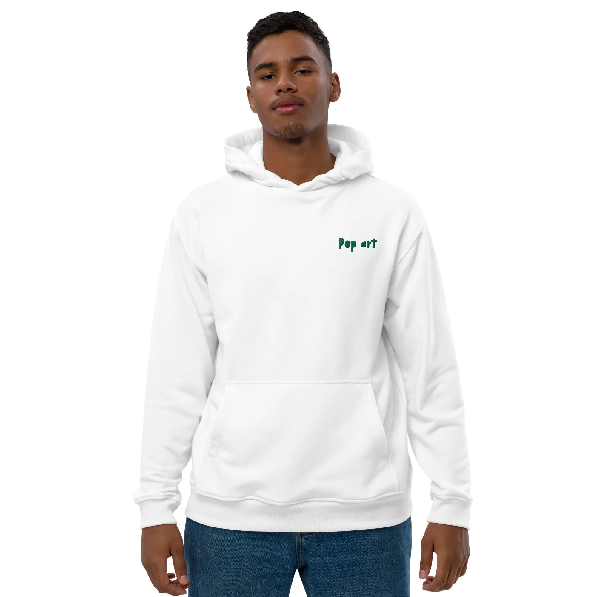 Premium eco hoodie with Pop art design sourced Vecteezy.com