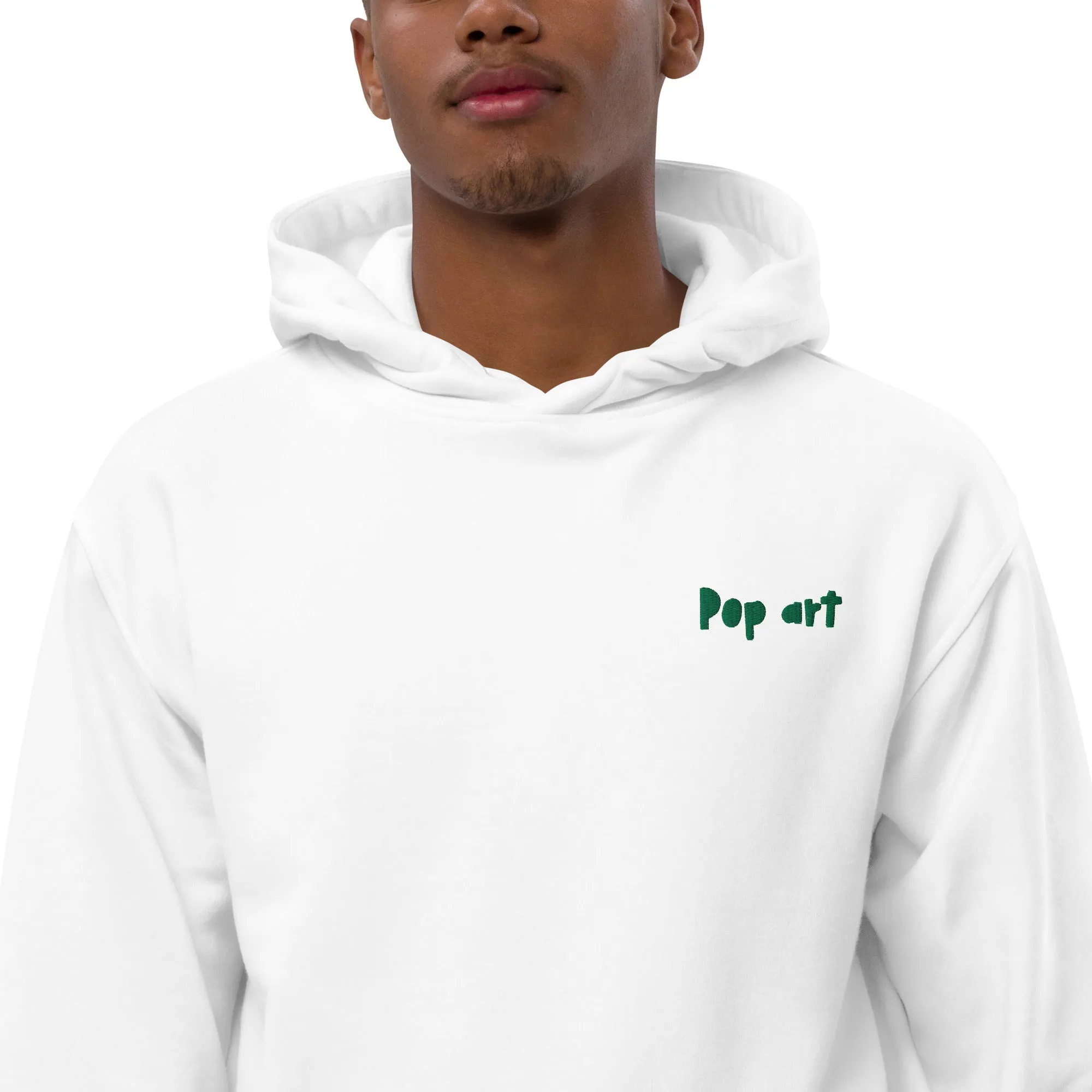Premium eco hoodie with Pop art design sourced Vecteezy.com