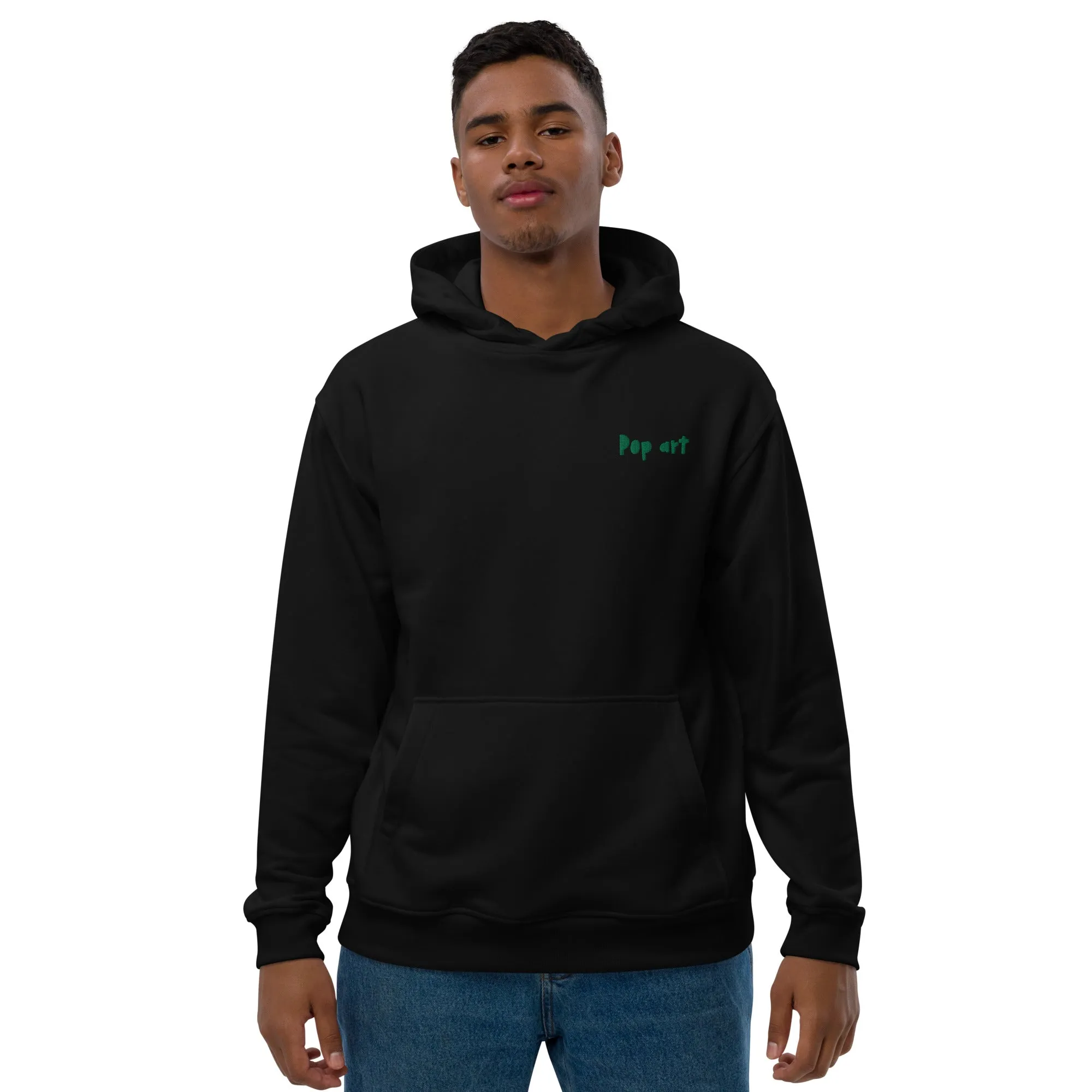 Premium eco hoodie with Pop art design sourced Vecteezy.com