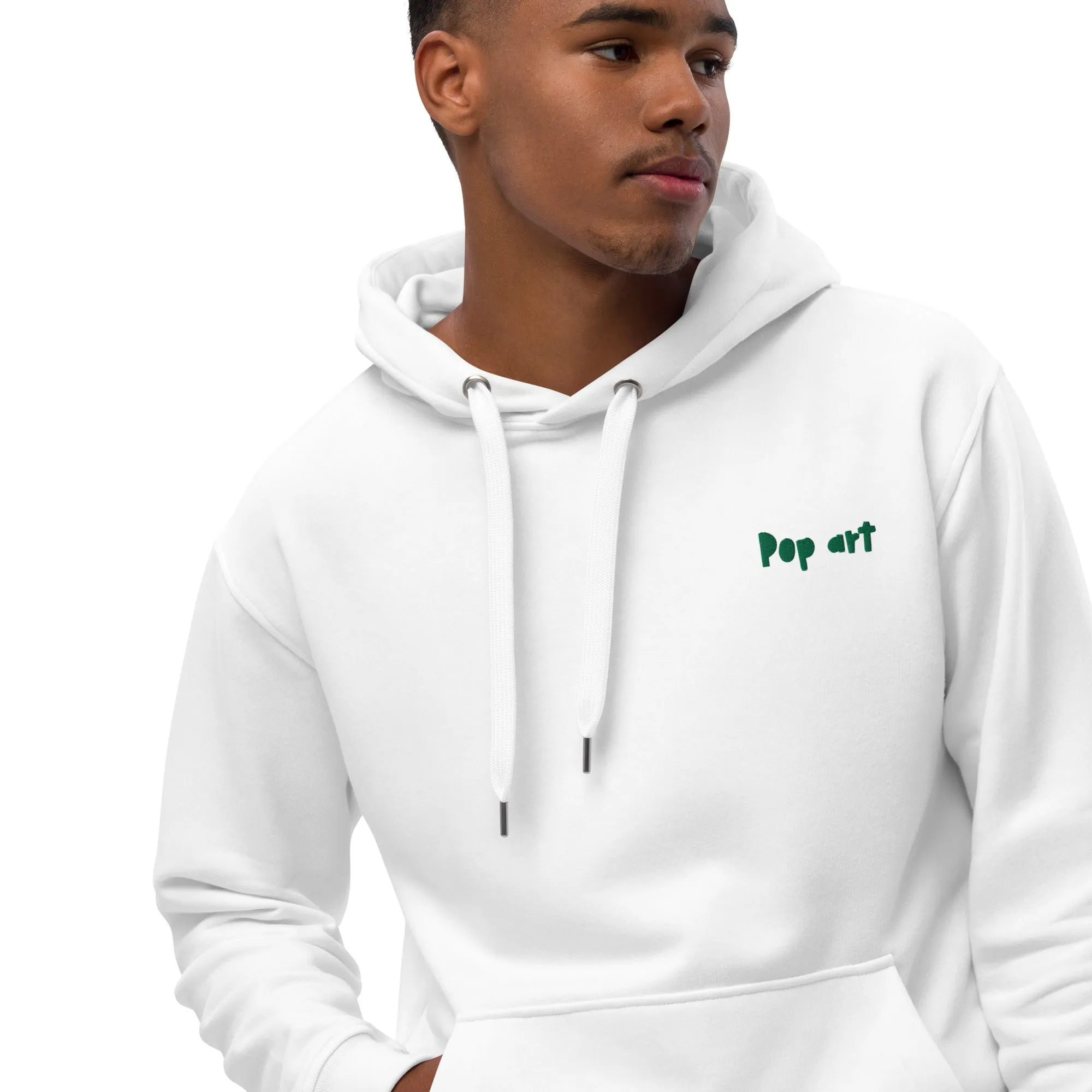 Premium eco hoodie with Pop art design sourced Vecteezy.com