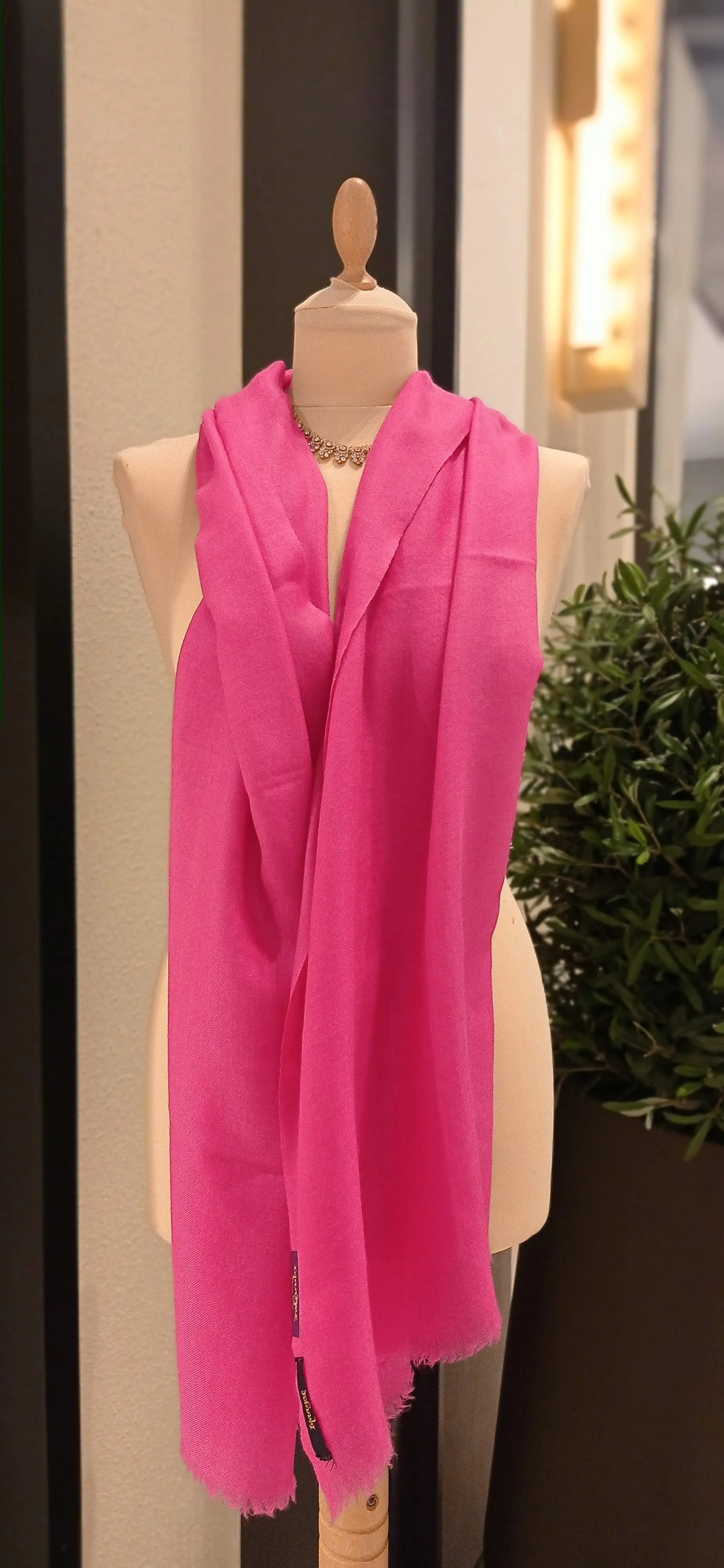 Rania Rose Pink Plain Pashmina Scarves