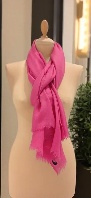 Rania Rose Pink Plain Pashmina Scarves