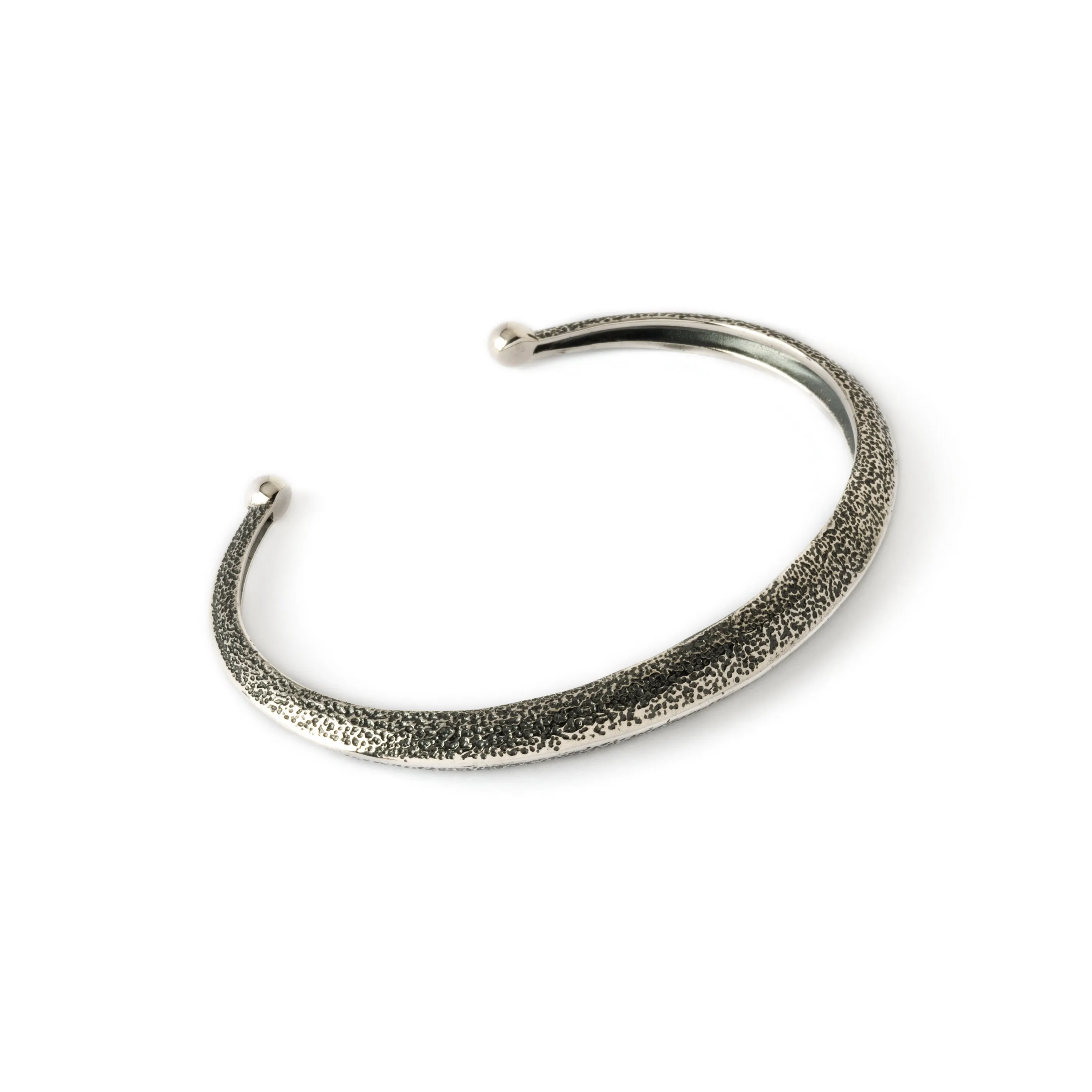 Ridged Open Bangle