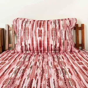 Rushi Printed Bedsheet - Pink