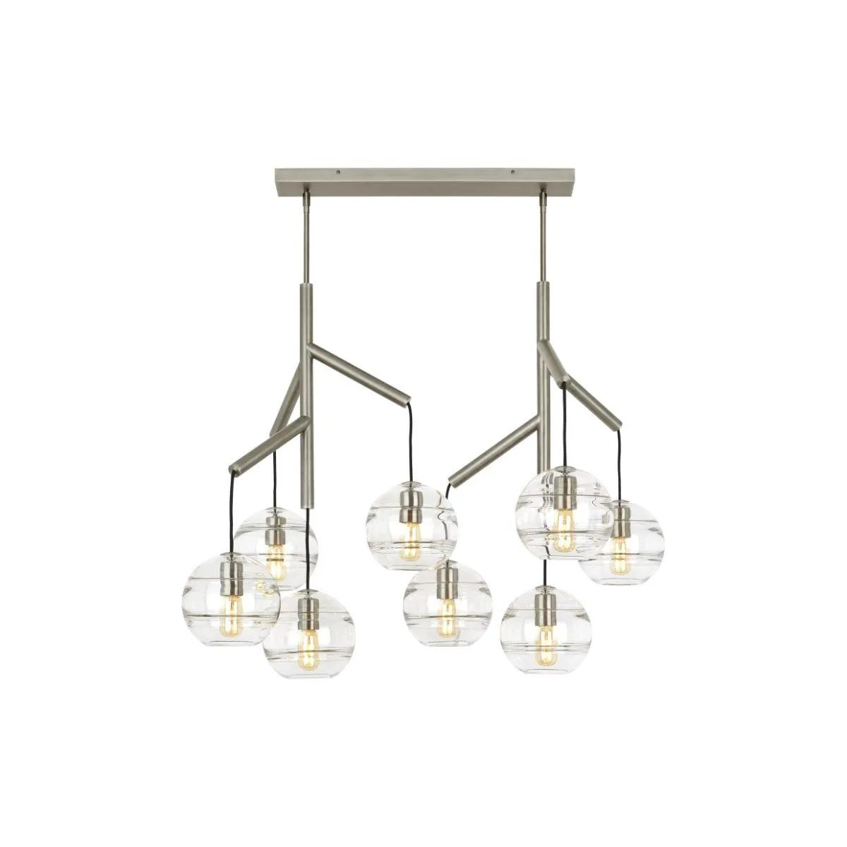 Sedona 39 in. 8 Lights Chandelier Satin Nickel Finish Clear