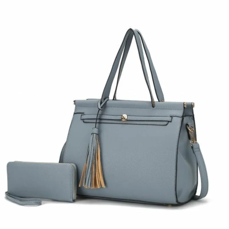 Shelby Satchel Handbag with Wallet Vegan Leather