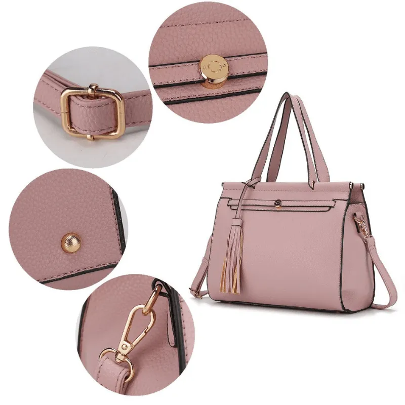 Shelby Satchel Handbag with Wallet Vegan Leather