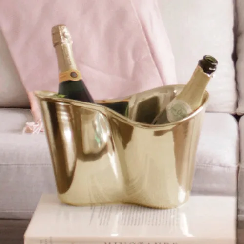 SIERRA MODERN Double Ice Bucket (Gold)