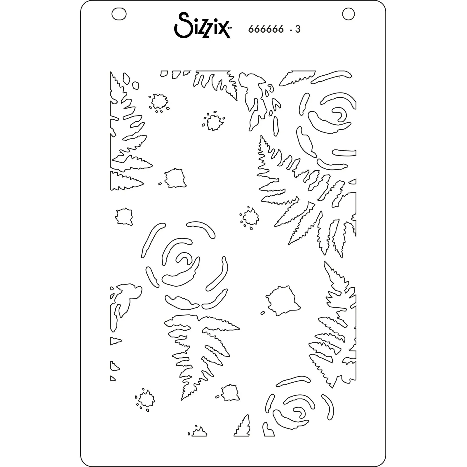 Sizzix A6 Layered Stencil 4/Pkg - Abstract Blooms