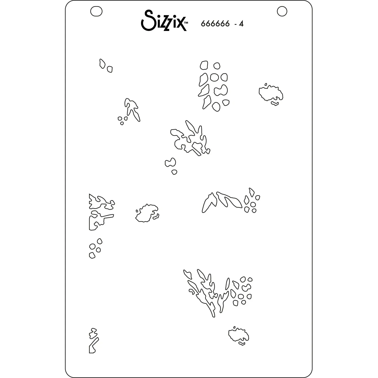 Sizzix A6 Layered Stencil 4/Pkg - Abstract Blooms