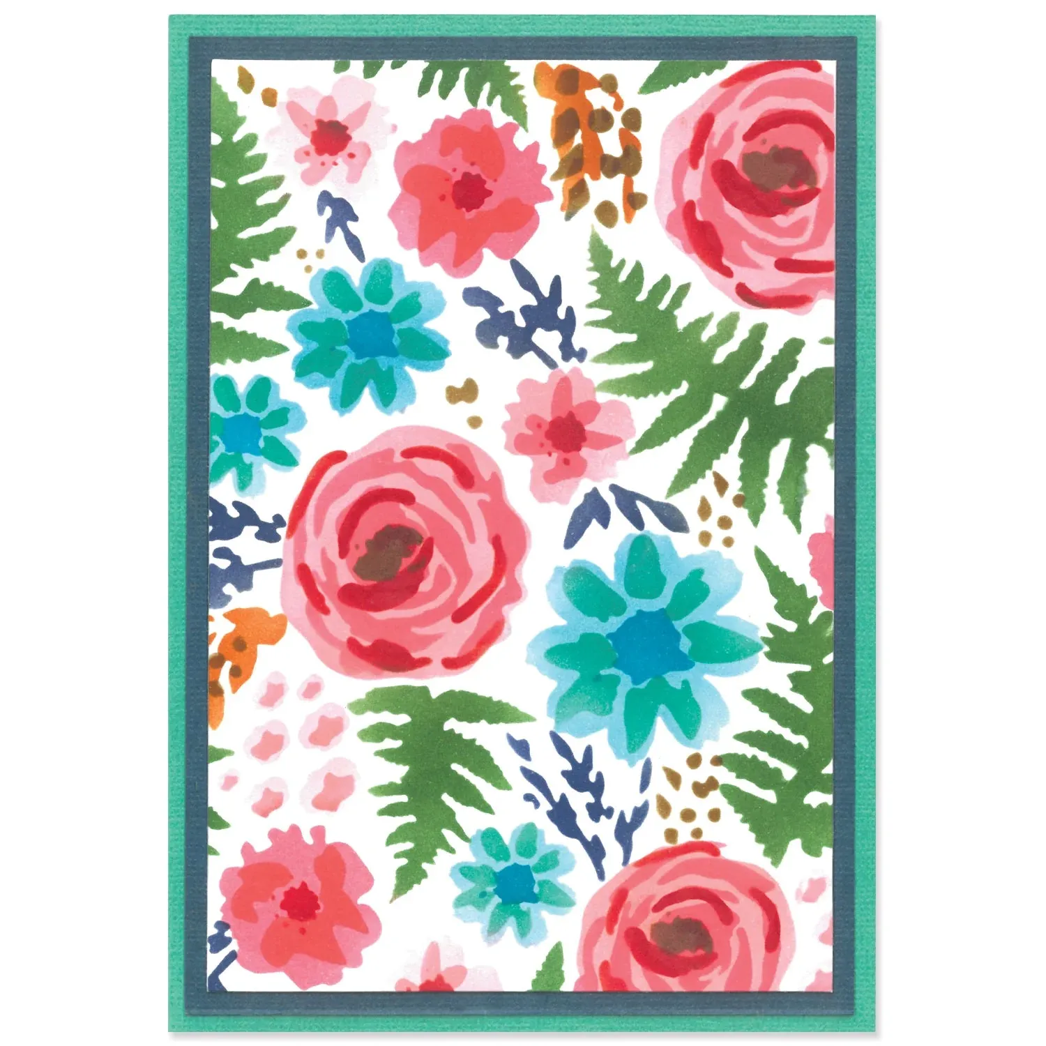 Sizzix A6 Layered Stencil 4/Pkg - Abstract Blooms