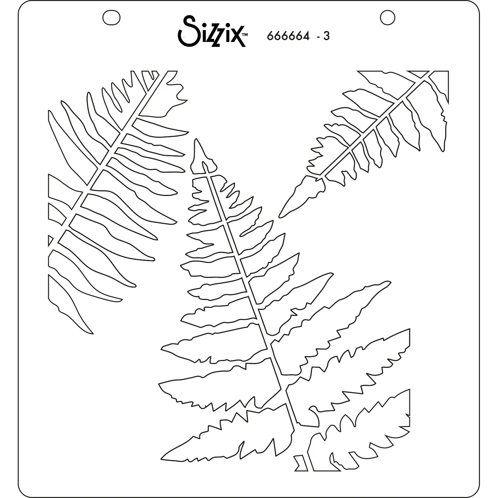 Sizzix Layered Stencil 4/Pkg - Fern