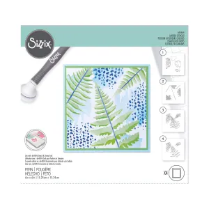 Sizzix Layered Stencil 4/Pkg - Fern
