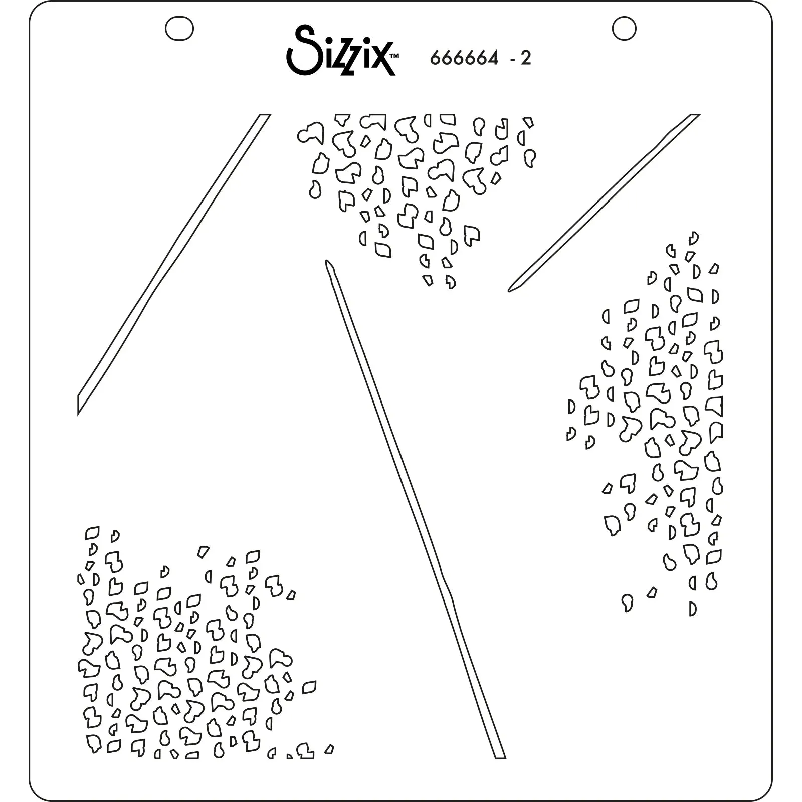 Sizzix Layered Stencil 4/Pkg - Fern