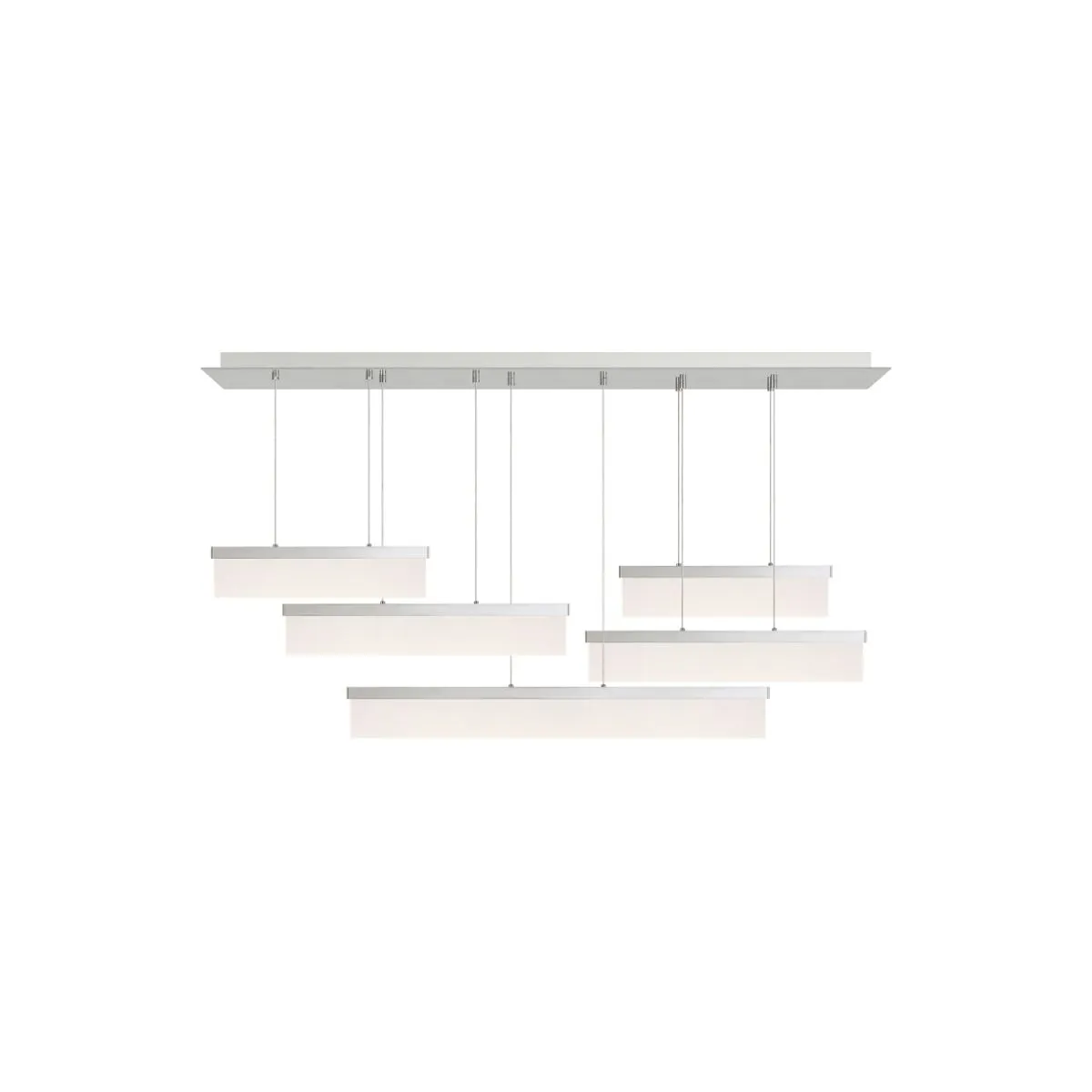 Sweep 58 in. 5 Lights LED Chandelier Nickel Finish
