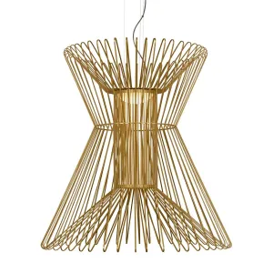 Syrma Grande36 in. LED Pendant Light 3000K Gold Finish
