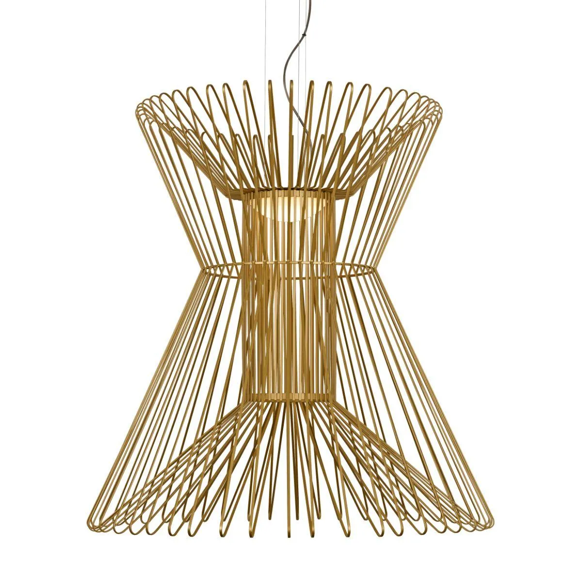 Syrma Grande36 in. LED Pendant Light 3000K Gold Finish