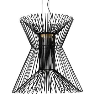 Syrma Grande36 in. LED Pendant Light 3500K Black finish