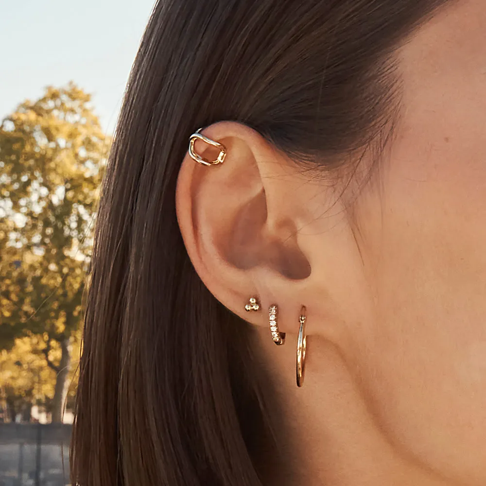 Triple Ball Stud Earrings in 10k Gold