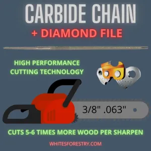 Tungsten Carbide Chain   Diamond File, 3/8" .063" Full Chisel