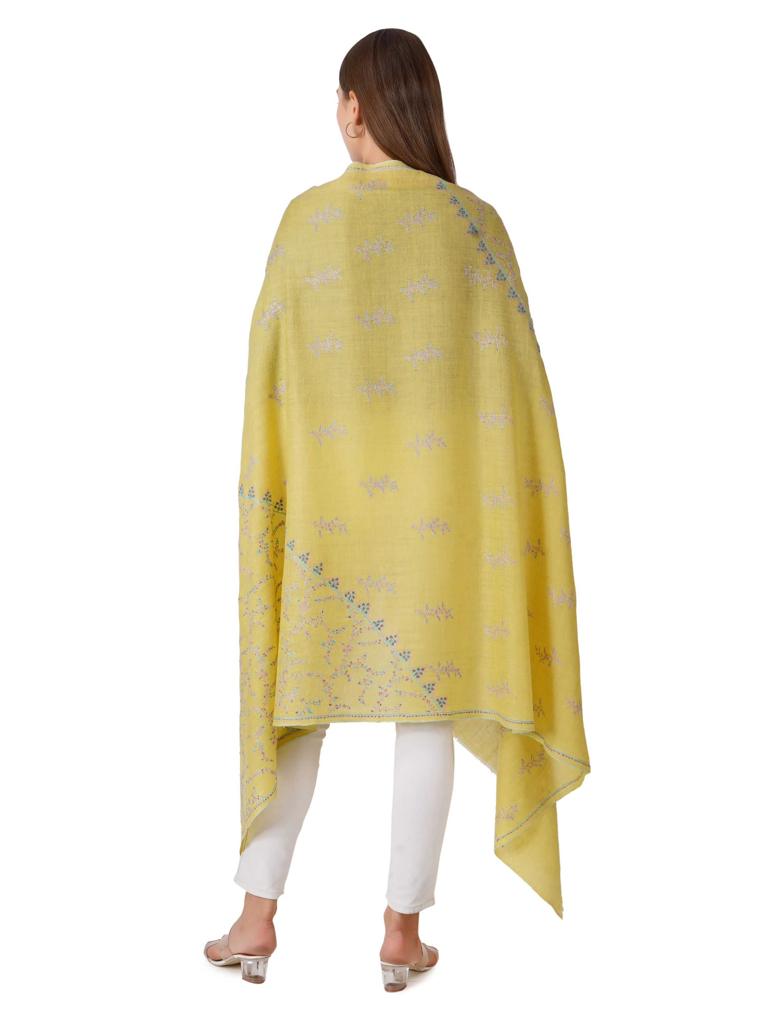 Versatile Pashmina Shawl – Day to Night Fashion - Lemon