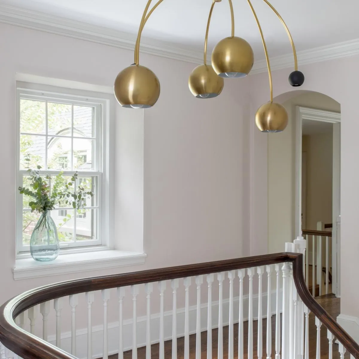Willow 6 Lights Chandelier Aged Brass & Black finish
