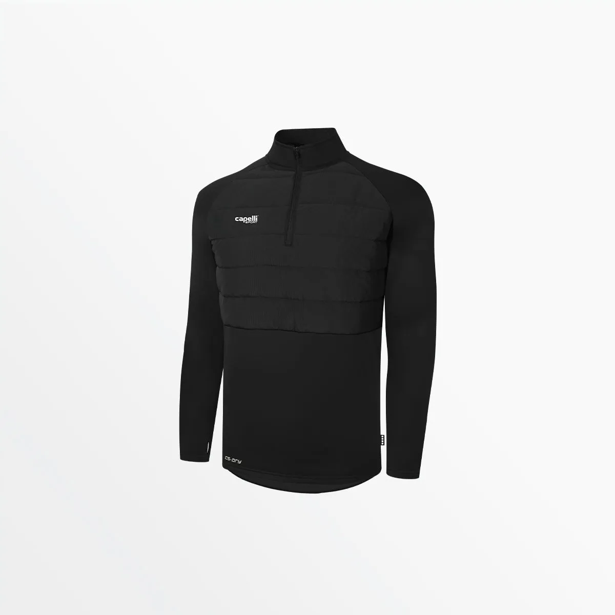 YOUTH BASICS THERMA FLEECE WOVEN FRONT 1/4 ZIP TOP